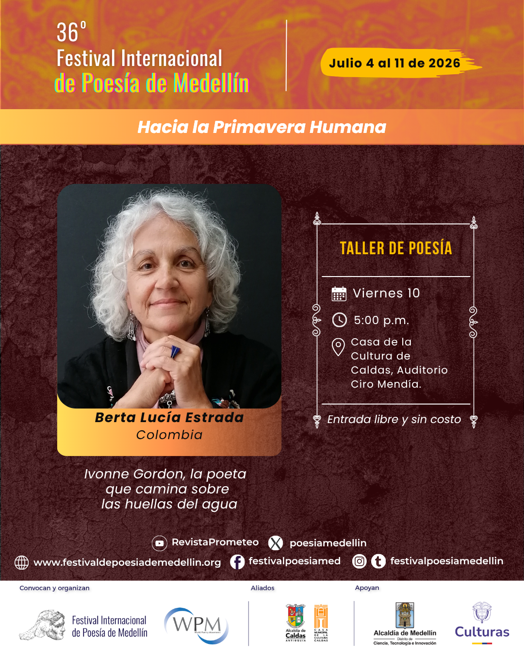 Ivonne Gordon, la poeta que camina sobre las huellas del agua.