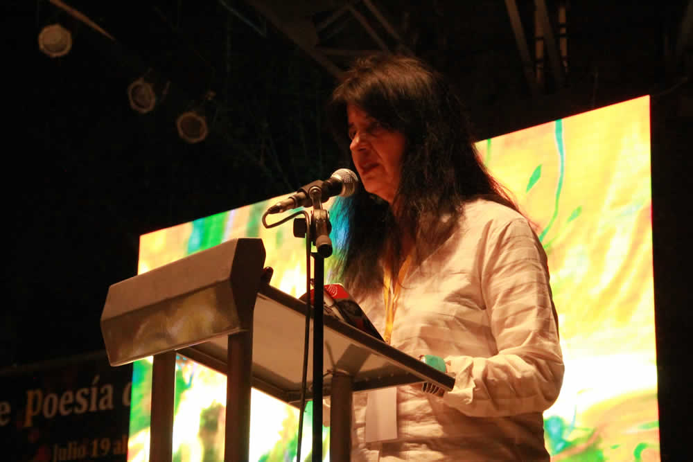 Joy Harjo (Nación Muskogee, Estados Unidos). © #24FIPM. Photo: Natalia Rendón