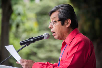 Natalio Hernández (Nación Nahuatl, México). © #25FIPM. Photo: Sara Marín