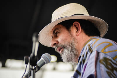 Lectura de Álvaro Inostroza Bidart (Chile). © #25FIPM. Photo: Sara Marin