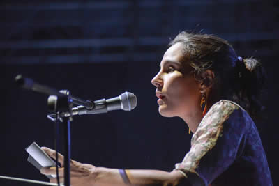 Lectura de Jamila Medina (Cuba). © #25FIPM. Photo: Sara Marin