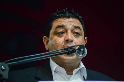 Lectura de Juan Diego Tamayo (Colombia). © #25FIPM. Photo: Sara Marin